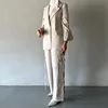 KWTX 2025 Spring Summer Women's Suit Set Multi Pocket Ribbon Blazer & Pants Two Piece Office Chic Outfit Casual Elegant 2 KWTX 2025 Spring Summer Women's Suit Set Multi Pocket Ribbon Blazer & Pants Two Piece Office Chic Outfit Casual Elegant 2