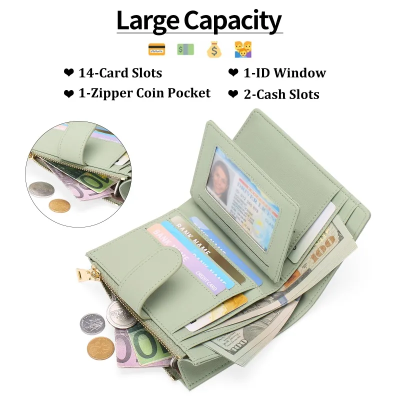 Korean Version of The New Ladies' Short Wallet with Multiple Cards for Men's Classic Wallet Change Card Package Wallets cartera