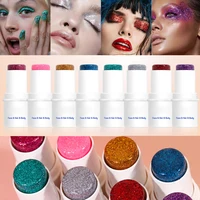 8pcs Body Glitter Stick Chunky Glitter Bar Makeup Sparkling Holographic Mermaid Sequins Paint Waterproof Multiuse Makeup Glitter 1
