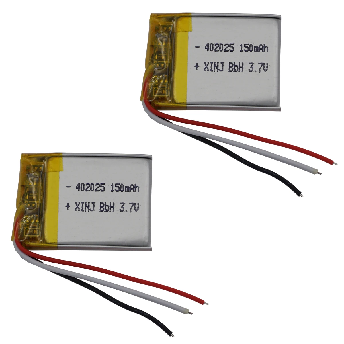 

2pcs 3.7V 150mAh 0.55Wh Rechargeable Li Lipo Battery Thermistor 3 Wires 402025 For Bluetooth Speaker Driving Recorder Headphones