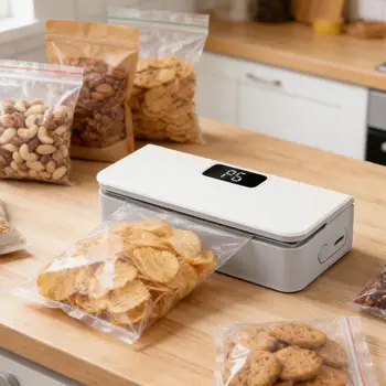 Bag Sealer Mini Plastic Bags Sealer 6-Mode Rechargeable Packaging thermal Sealing Machine Portable Home Food Storage Bag Sealer 1