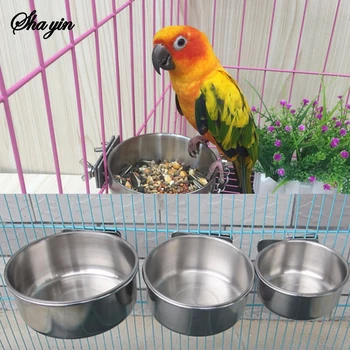 Stainless Steel Bird Feed Cups 1