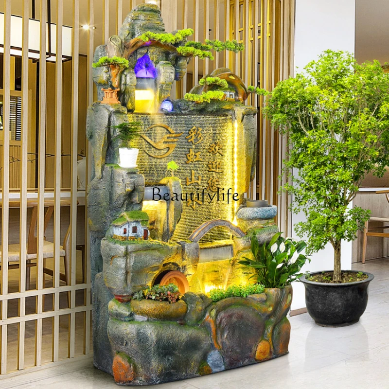 

Artificial Mountain and Fountain Decoration Fish Pond Lucky Living Room Entrance Large Decoration Indoor Landscape