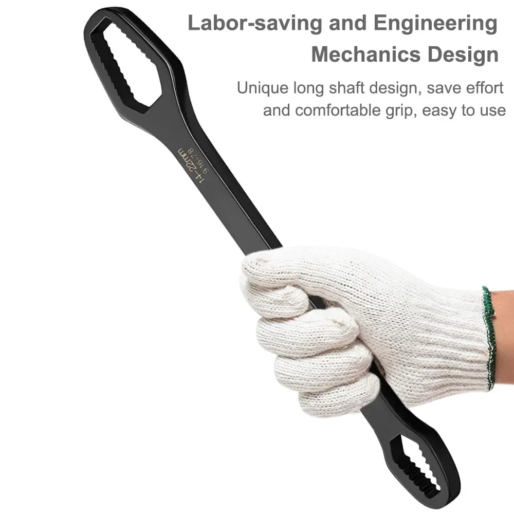 Adjustable Double-End Multifunctional Self-Tightening Wrench