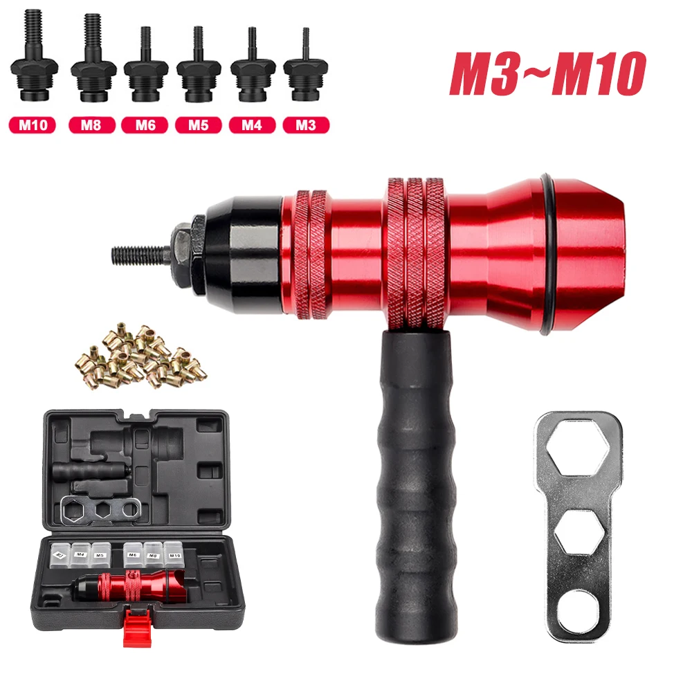 Electric-Rivet-Nut-Gun-Riveting-AdapterM3-M4-M5-M6-M8-M10-Insert-Rivet ...