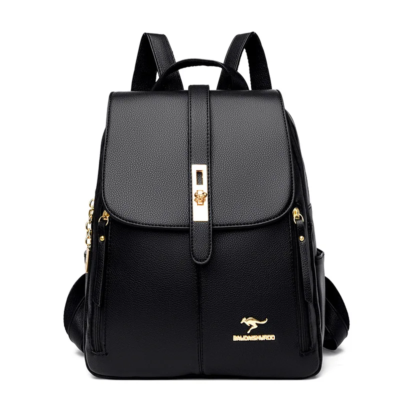 New fashion leather women's backpack casual Feminina travel backpack large capacity student school bags for girls