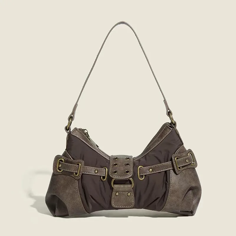 

2024New Niche Designer Luxury Retro Armpit Bag American Wasteland Style Exquisite Versatile Handbag High-end Casual Shoulder Bag