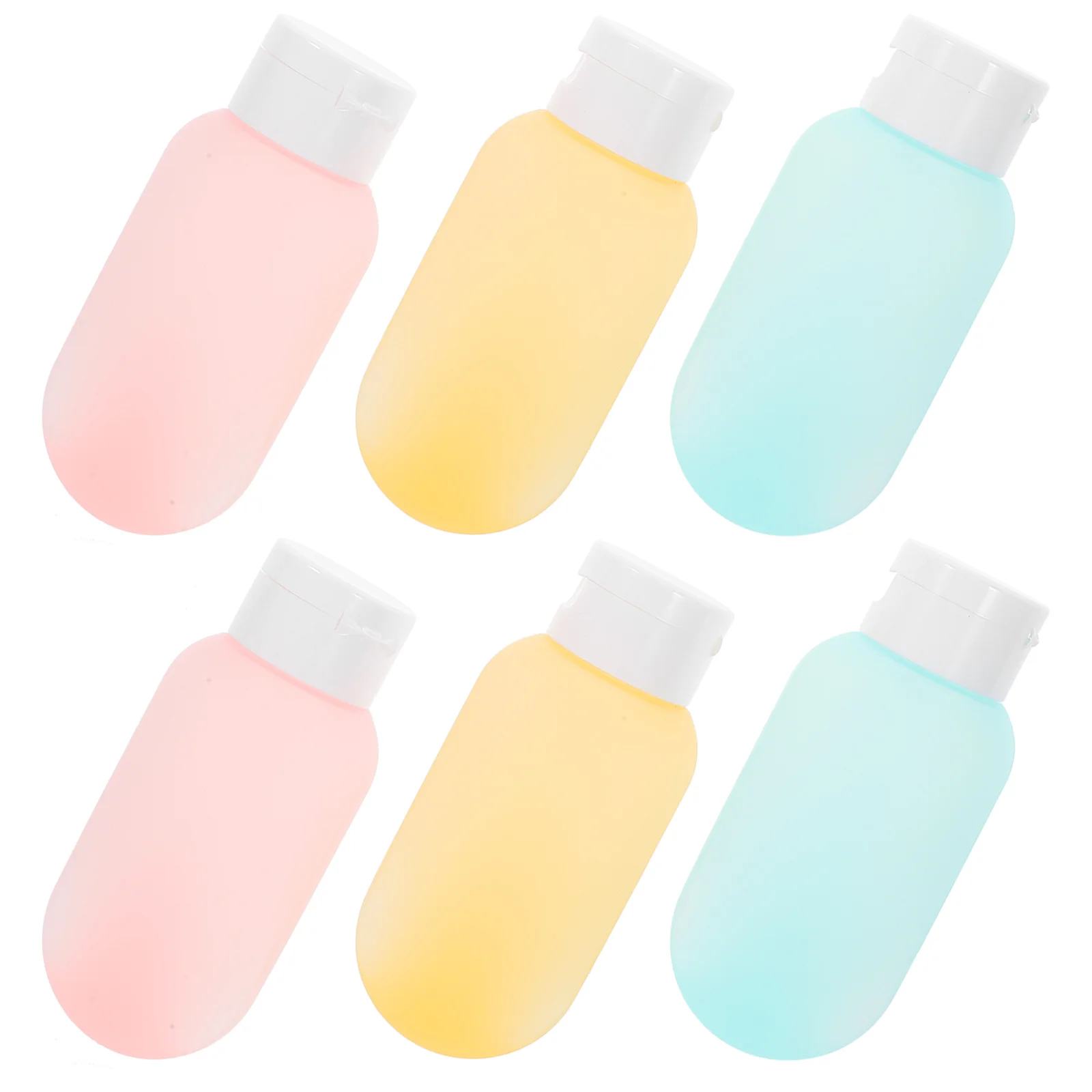 

6pcs Travel Bottles Empty Refillable Toiletries Containers Lotion Shampoo Bottles with Pouch(60ml)