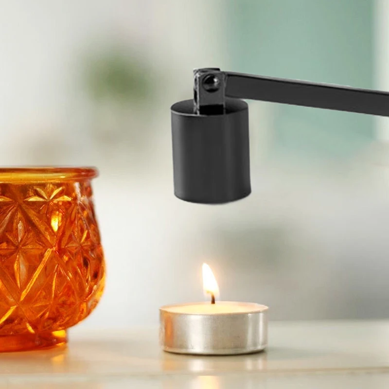 1PCS Stainless Steel Candle Fire Extinguisher Home Long Handle Candle Snuffer Retro Decorative Aromatherapy Shade