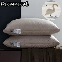 100% Goose Down Pillows Neck Pillows for Sleeping Bed Pillow 100% Cotton Cover with Goose Donw 1pc Hotel Collection Soft Comfort 1
