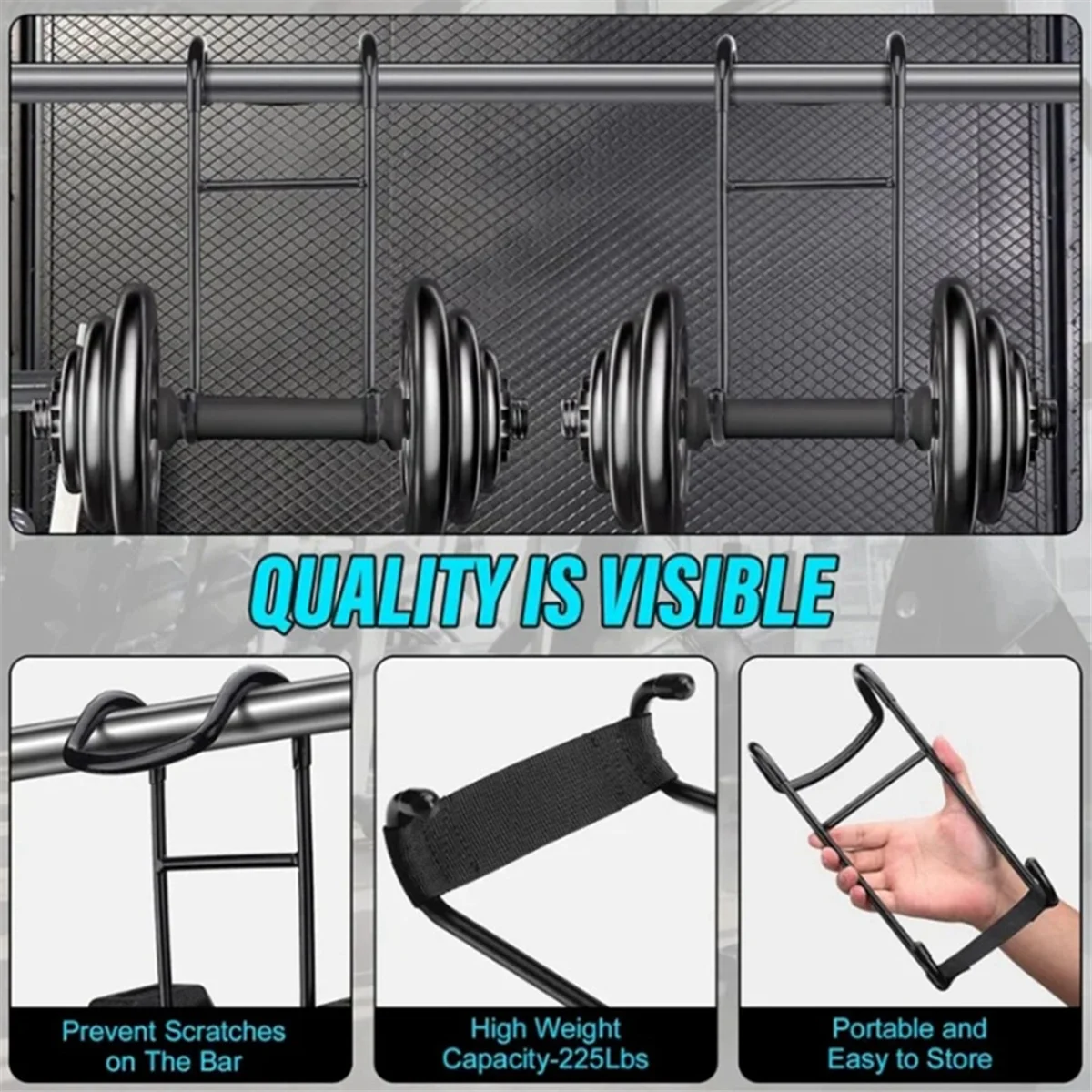 BAAU Dumbbell Hook Dumbbell Power Hook Anti-Slip Multifunctional Home Auxiliary Horizontal Bar Fitness