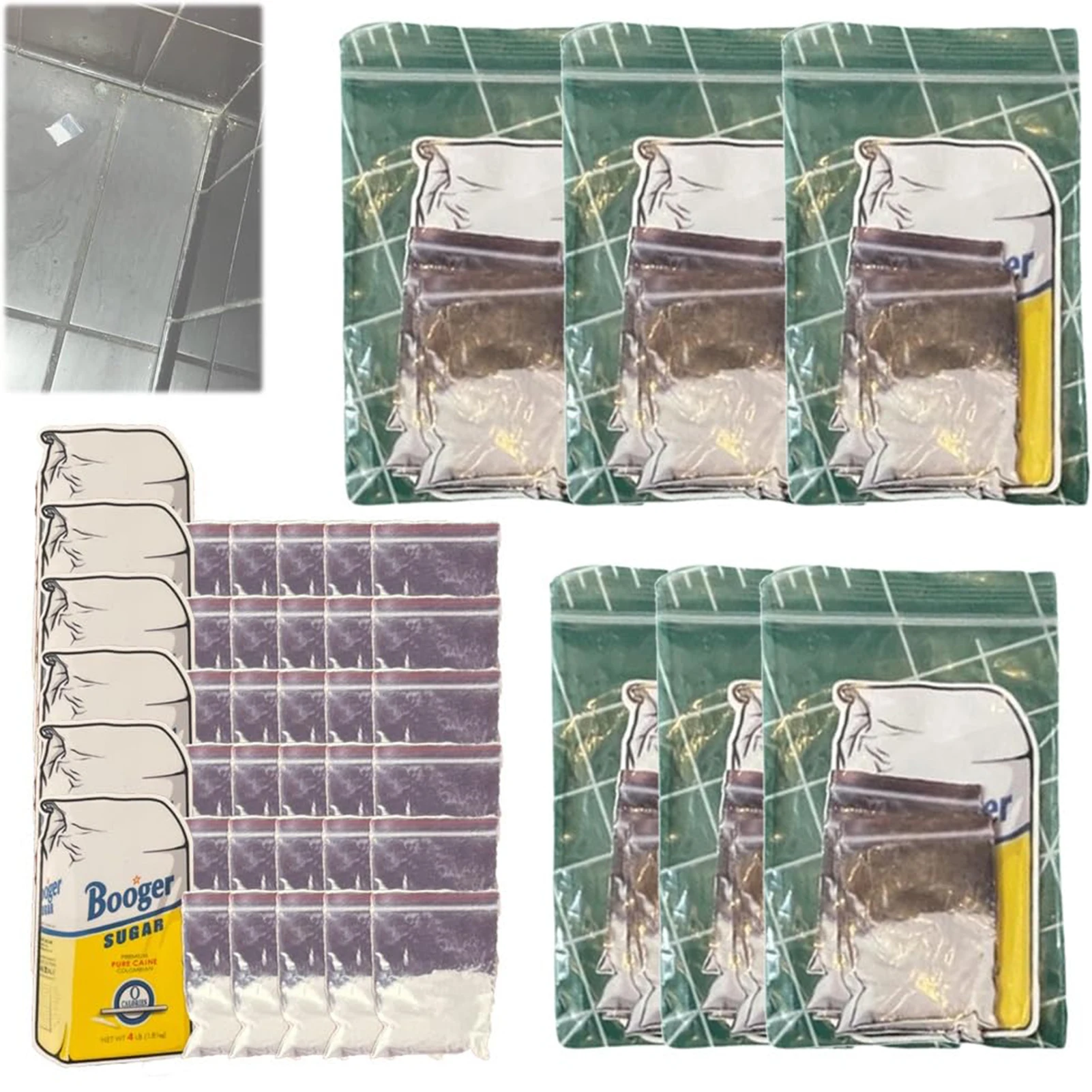 Label Stickers Scrapbook Stickers Coke Baggie Joke Sticker Funny Booger Sugar Sticker Little Blow Baggies Prank Stickers For Home Party Decor 10/20/30/50pcs
