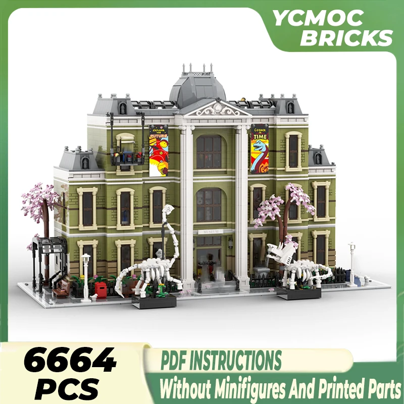 

Street View Model Moc Building Bricks Monumental Natural History Museum Technology Blocks Gifts Christmas Toys DIY Sets Assembly