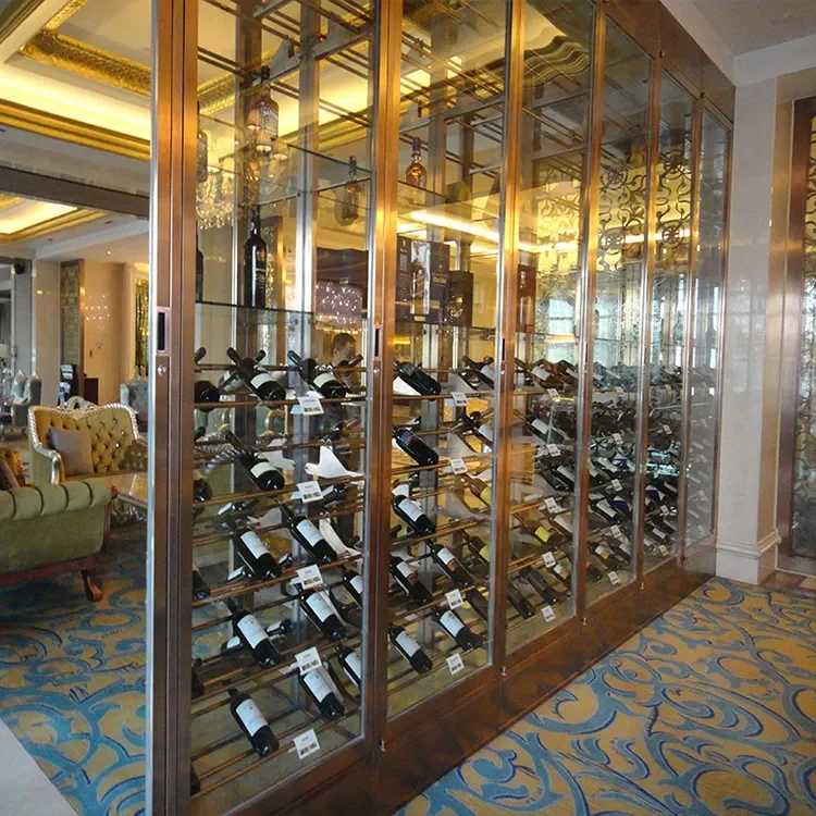Luxury Stainless Steel Wine Cabinet with Modern Design Perfect for Elegant Home Bars