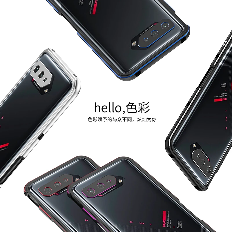 Dropshipping Matching Colors Aluminum Metal Bumper Case For ASUS ROG Phone 6 5 Pro ROG 6 ROG6 Cover CASE Carmera+Frame Protector