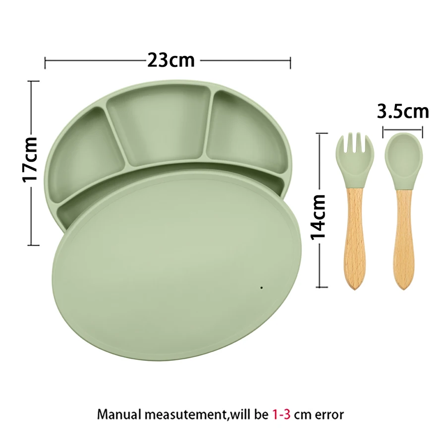 Cartoon Baby Bowls Plates Spoons Silicone Suction Feeding Food Children's Tableware BPA Free Non-Slip Baby Dishes Bowl for Kids 4