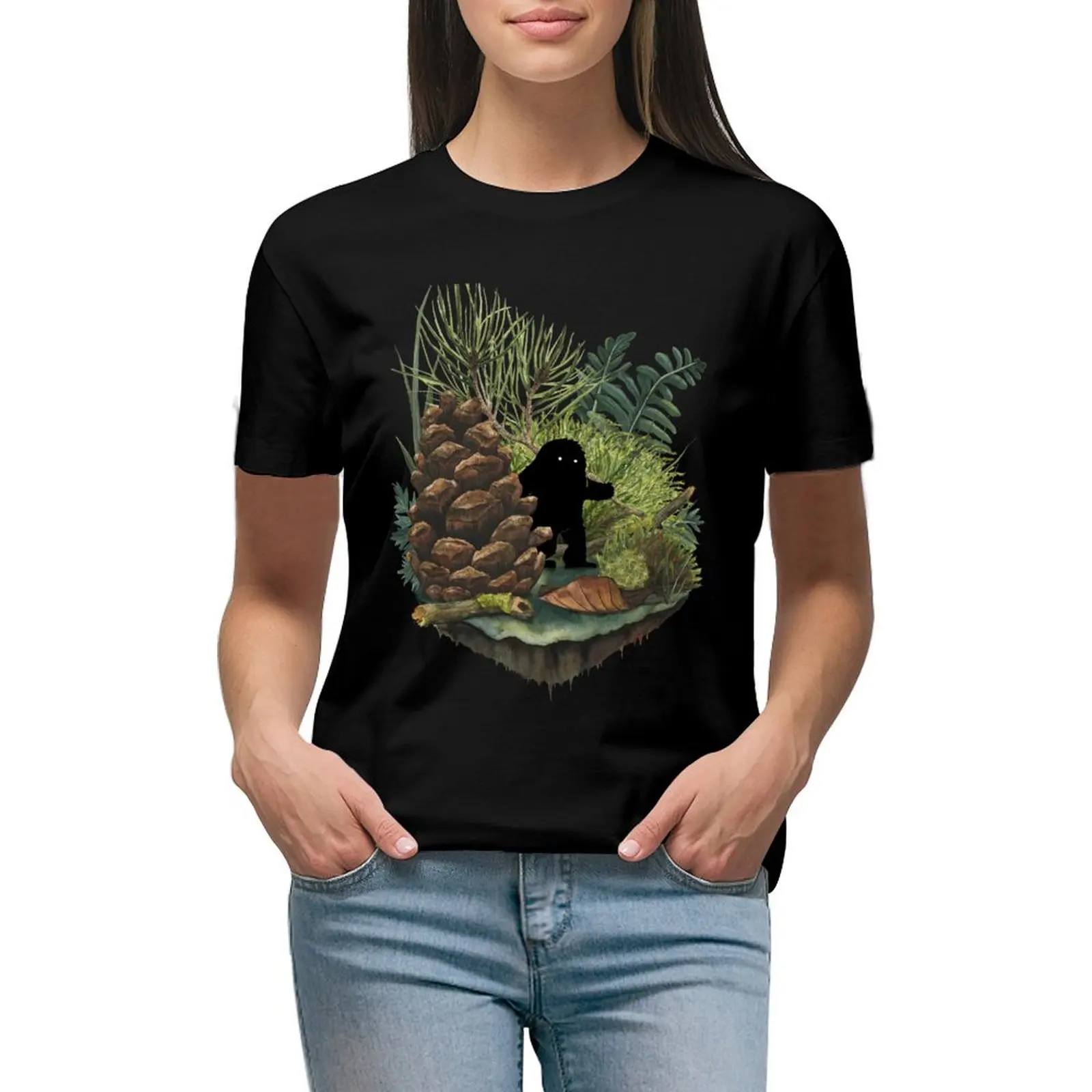 

Tiny Sasquatch T-Shirt customs design your own sports fans Blouse animal prinfor Woman fashion