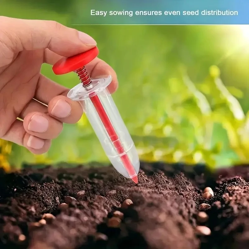 Dixiong Mini Plant Seed Sower Planter Adjustable Handheld Flower Grass Syringe Seeder Dispenser Garden Seeding Tools
