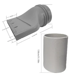 Universal Flat Air Conditioning Exhaust Hose Connector for Efficient Ventilation Systems (SET B)