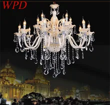

WPD European style Chandelier Lamps LED Candle Crystal Pendant Lights Luxury Decorative Fixtures for Home Hotel Hall