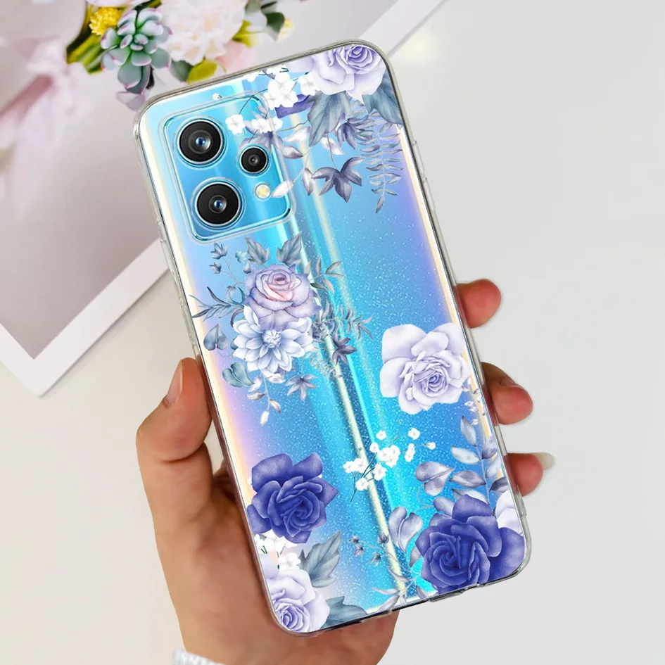 Transparent Flower Silicone Soft Case - Enhanced Protection for Realme 9 Pro & Pro Plus