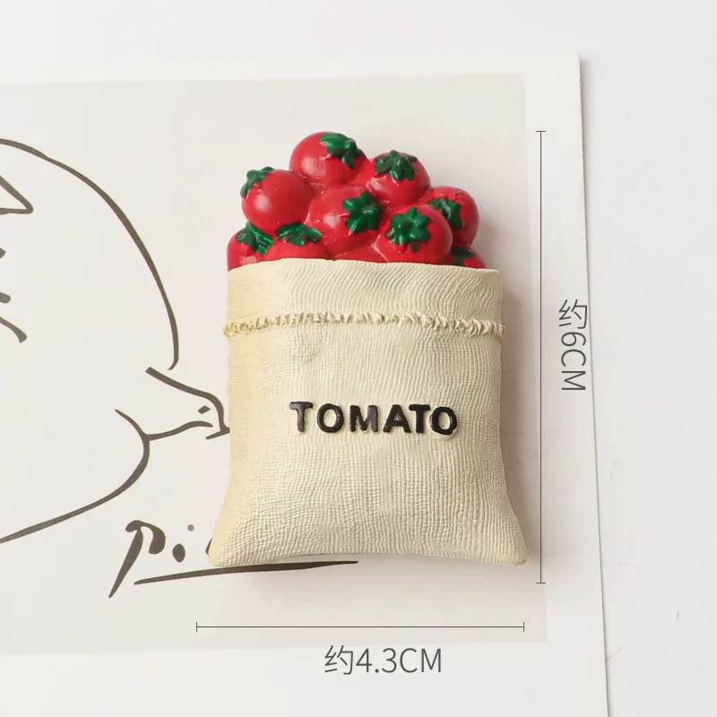 3D Food Style Fridge Magnets Egg Croissant Magnetic Decoration Stickers For Refrigerator Decor