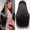 18 46 Inch 200 Density Frontal Wig For Black Women Brazilian Wigs Human Hair 5x5 Bone Straight HD Transparent Lace Front Wigs 2
