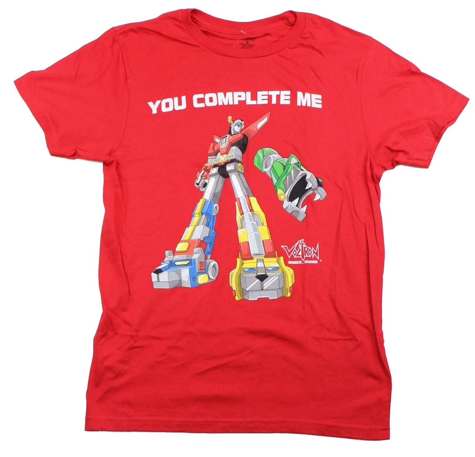 Voltron Adult New T Shirt You Complete Me Assemblato Battle Ready Maniche Lunghe O Corte