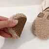 Children's Fleece Elastic Clogs Baby Boys Girls Plush Slipper Toddler Prewalker Footwear Winter Warm Soft Sole Shoes 6