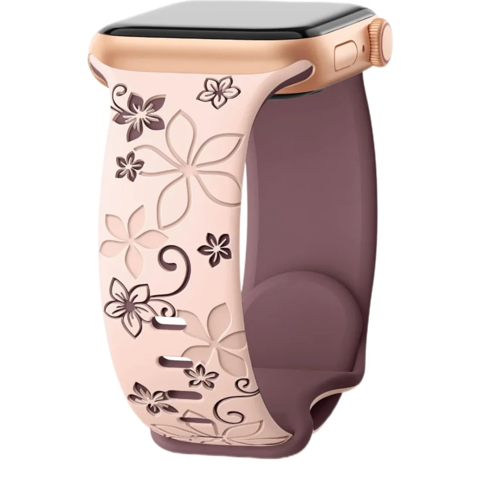 ตัวเลือกสินค้า สายซิลิโคน Apple Watch สายสลักลาย รองรับหลายขนาด