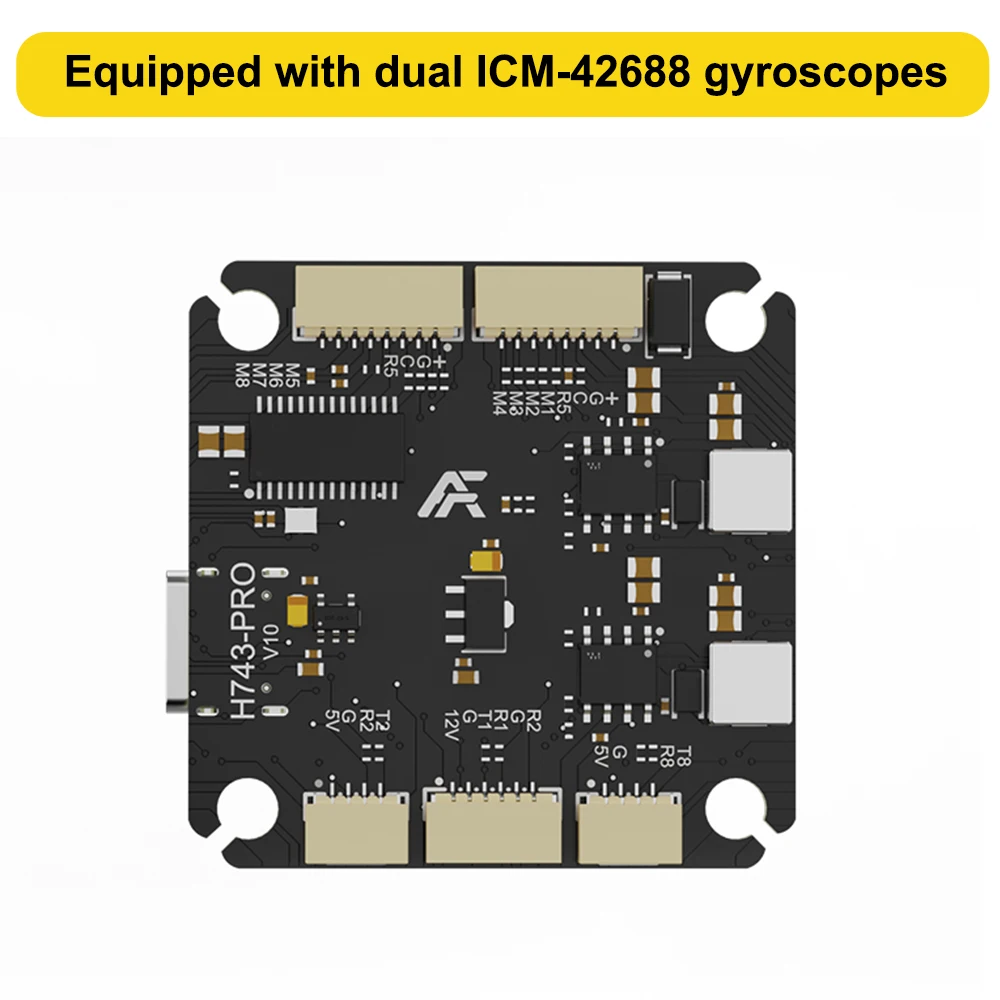 Axisflying H743 PRO Контроллер полета с двумя гироскопами 32-битный Plug-and-Play Детали для радиоуправляемых дронов FPV для гонок thumbnail 5