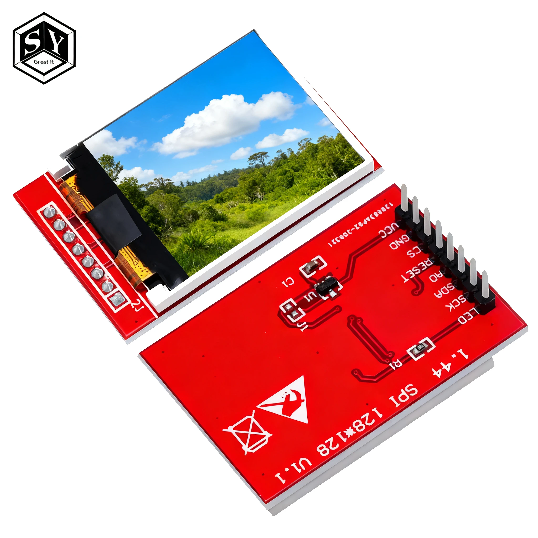 1PCS 3.3V 1.44 inch TFT LCD Display Module 128*128 Color Sreen SPI ...