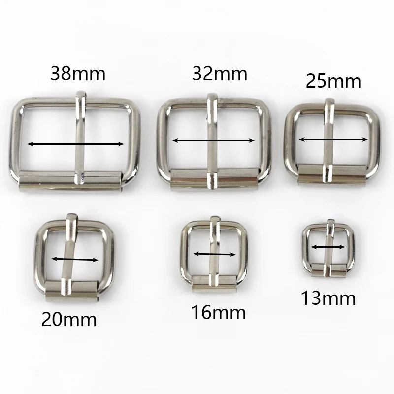 20-Piece Set of Metal Rectangle Pin Buckles for Straps and Accessories