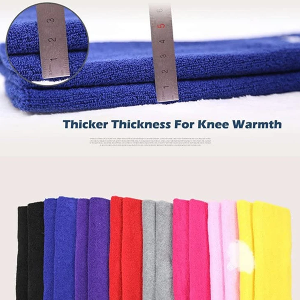 1Pair Elastic Towel Knee Sleeves Knee Protection Cover Elderly Leggings Support -Sports Dancing Basketball  Running Yoga Fitness