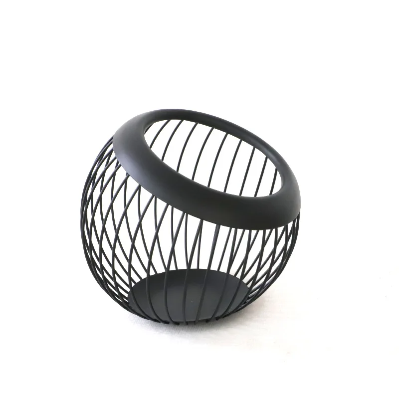 Coffee Pod Metal Holder Large Capacity Ball Shaped Holder Storage Basket Fruit Plate Drain Basket Home Kitchen Storage Basket