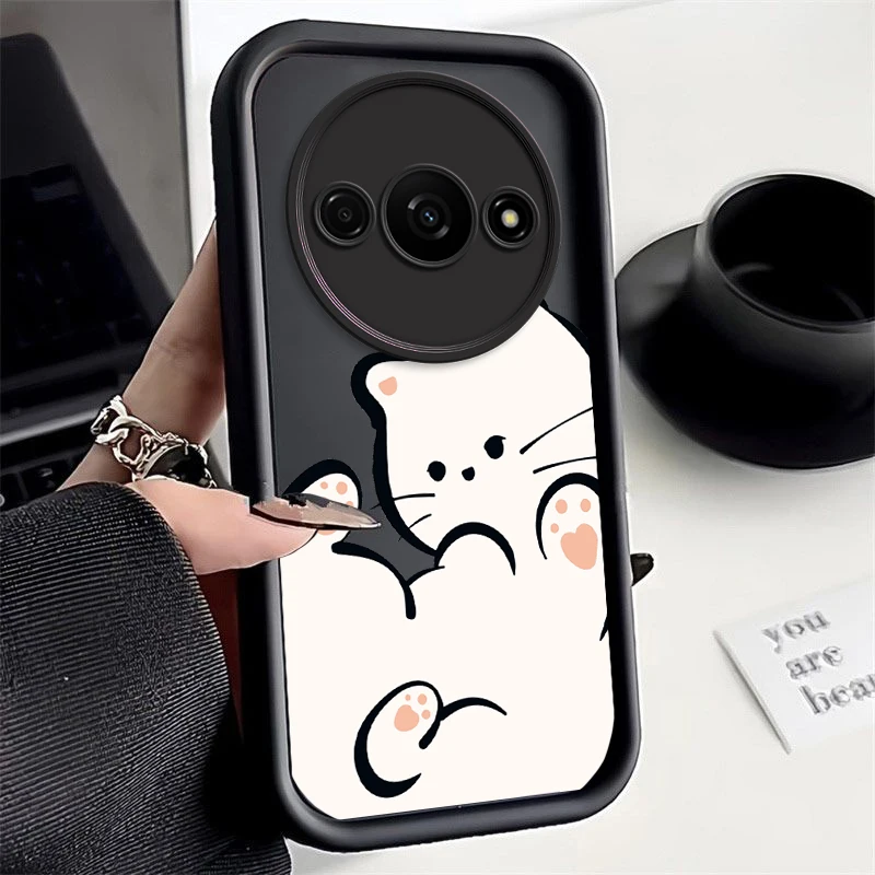 Sleek Black and White Cat Design Phone Case - New Sky Eye Collection