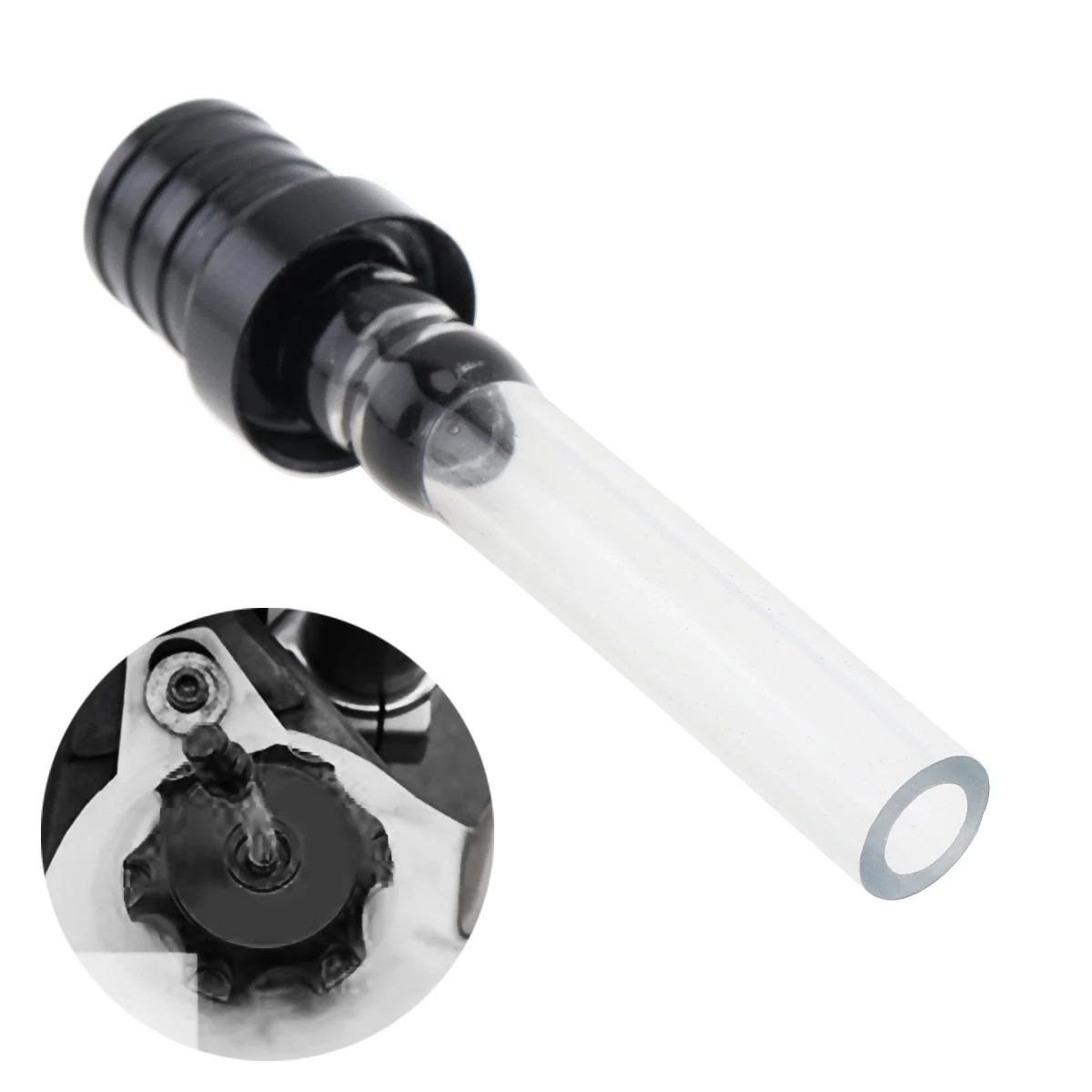 

White Hose Tube Gasoline Cap Aluminum Alloy Vent Breather Plastic Fuel Tank Cover Oil-saving Ventilation Cap for Motorcycles