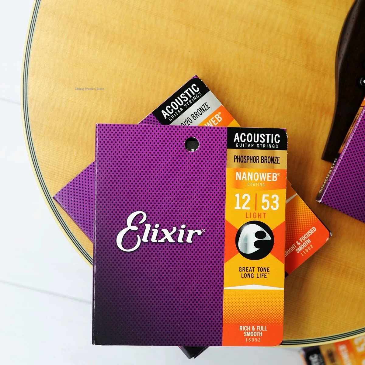 Elixir NANOWEB Phosphor Bronze 80/20 Acoustic/Electric Guitar Strings Various Models 16027 16002 16052 12002 11002 19052 12052