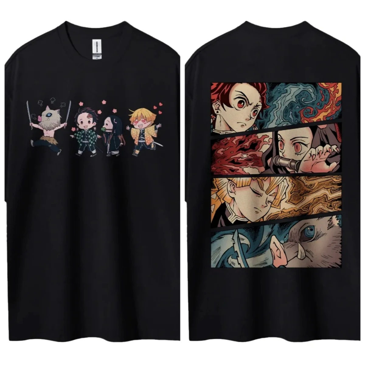 Demon Slayer Japanese Hot-blooded Anime Classic Characters Sports Casual Short-sleeved Comfortable Half-sleeved Popular Top