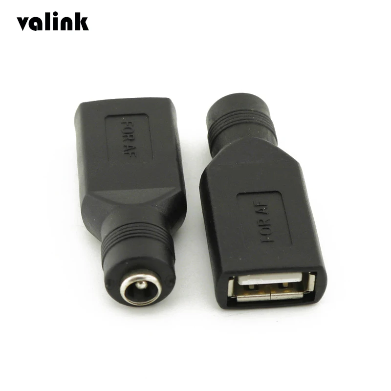 Female Jack To USB 2.0 Male Plug / Female Jack 5V DC Power Plugs Connector Adapter Laptop 5.5*2.1mm Black Color Accessories ugreen 60524 0 5m usb 3 0 a male to a male data cable for hard drive laptop dvd player tv usb 3 0 hub monitor camera set up box