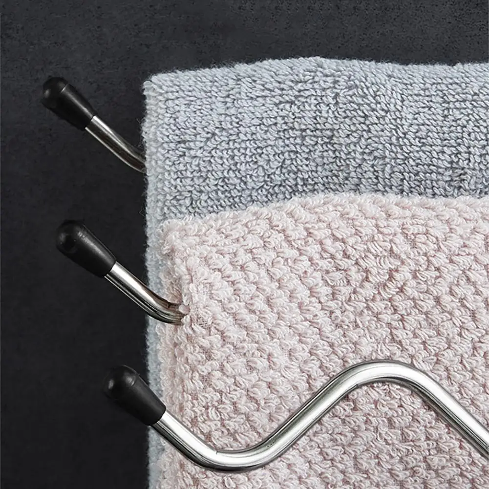 Non Perforated Stainless Steel Kitchen Cloth Rack 180&deg;rotating Towel Rack Kitchen Tissue Hanger Dishcloth Coat