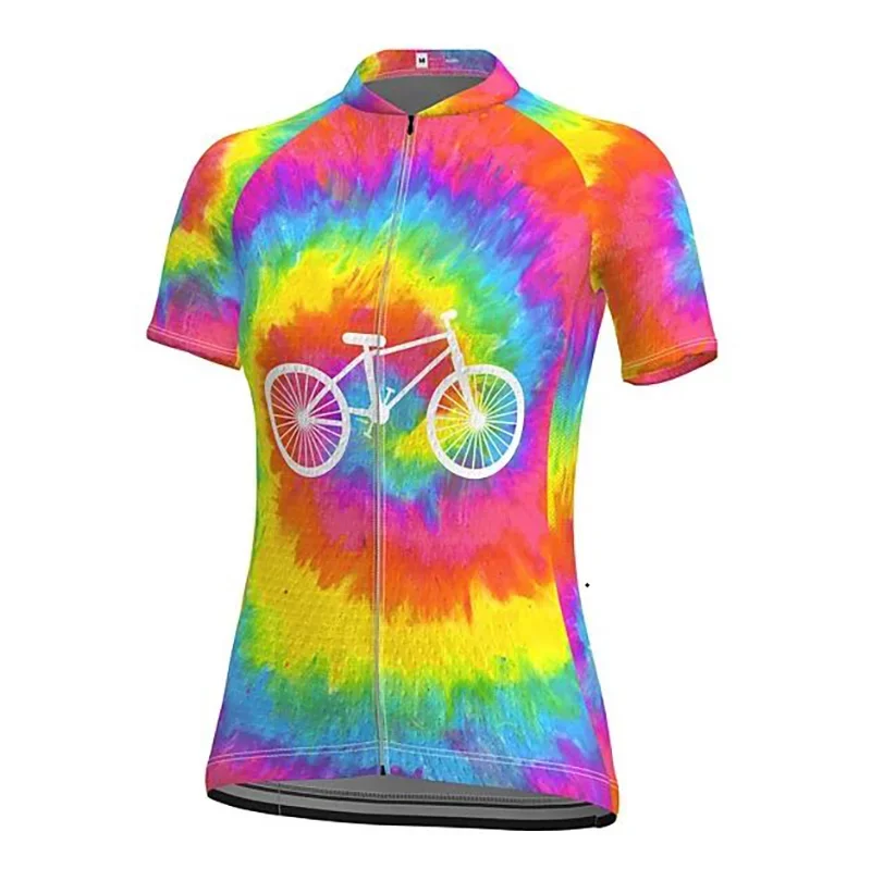 Ride Bike Women Short Sleeve Cycling Jersey Summer Bike Wear Clothing Breathable Triathlon MTB Jersey Maillot Ciclismo