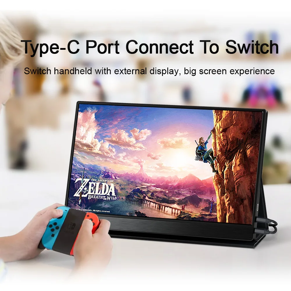12.5 ġ IPS ޴  3840*2160  ȭ LCD  HDMI USB C ÷ PC Ʈ ġ X-BOX PS5/4 Ʈ 
