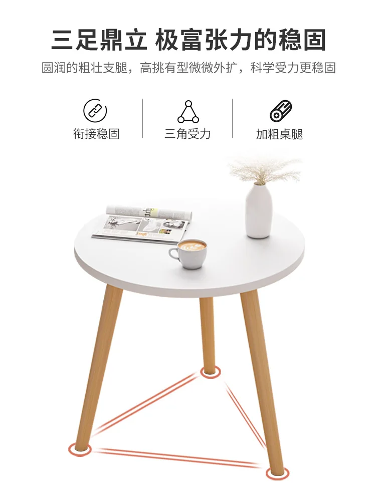 Sofa Side Table Mini Coffee Table Corner Table Small Round Tables Living Room Simple Moving Side Desk Bedside Small Mesa Mobile