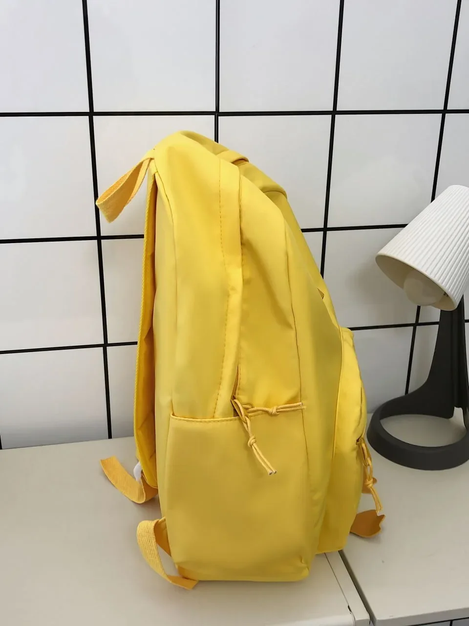 Cute Women Backpack Nylon Cartoon Duck Kawaii Middle School Students Bags for Teenage Girls Solid Color Bookbags Casual Sackpack