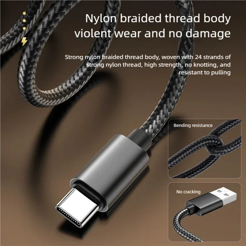 Braided USB-A to USB-C Fast Charging Data Cable - Available in 1m/2m/3m Lengths