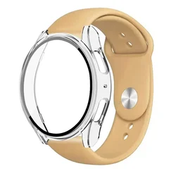 Enhanced Silicone Sport Bracelet Wristband Belt for Smartwatches - No Gap Design (2pack Transparent La)