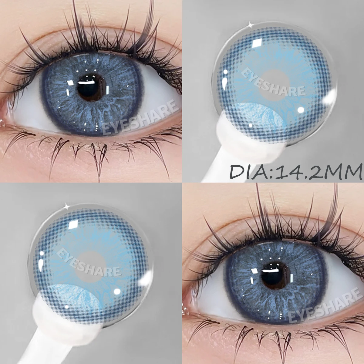 Vibrant Blue Yearly Contact Lenses – Natural Look