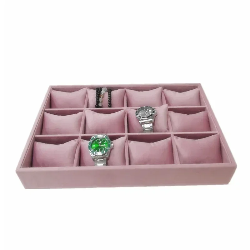 Vassoio Espositore Per Gioielli In Velluto 35x24x3 Cm – Impilabile, Multicolore, Antigraffio, Per Anelli, Bracciali, Orologi E Collane