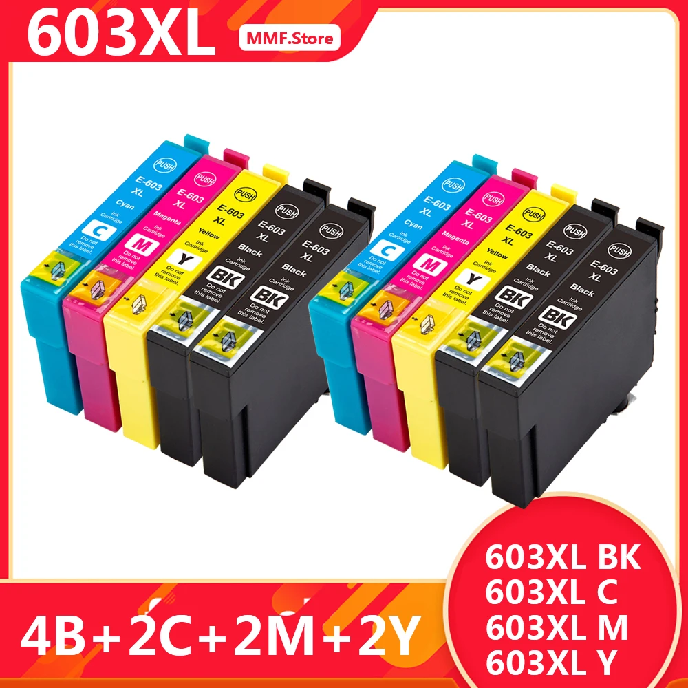 Multipack 4 Colori 603 Inchiostro Compatibile Per Epson 603Xl Xp-2100 Inchiostro Della Stampante, Xp-3100 Inchiostro Della Stampante, Wf-2810 Inchiost